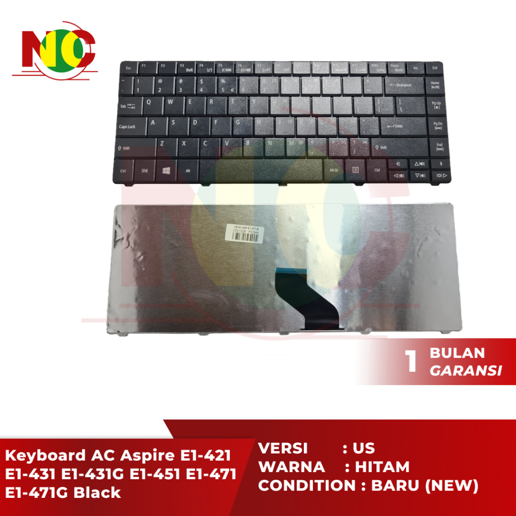 KEYBOARD LAPTOP AC3R  ASPIRE E1 E1-421 E1-431 E1-471