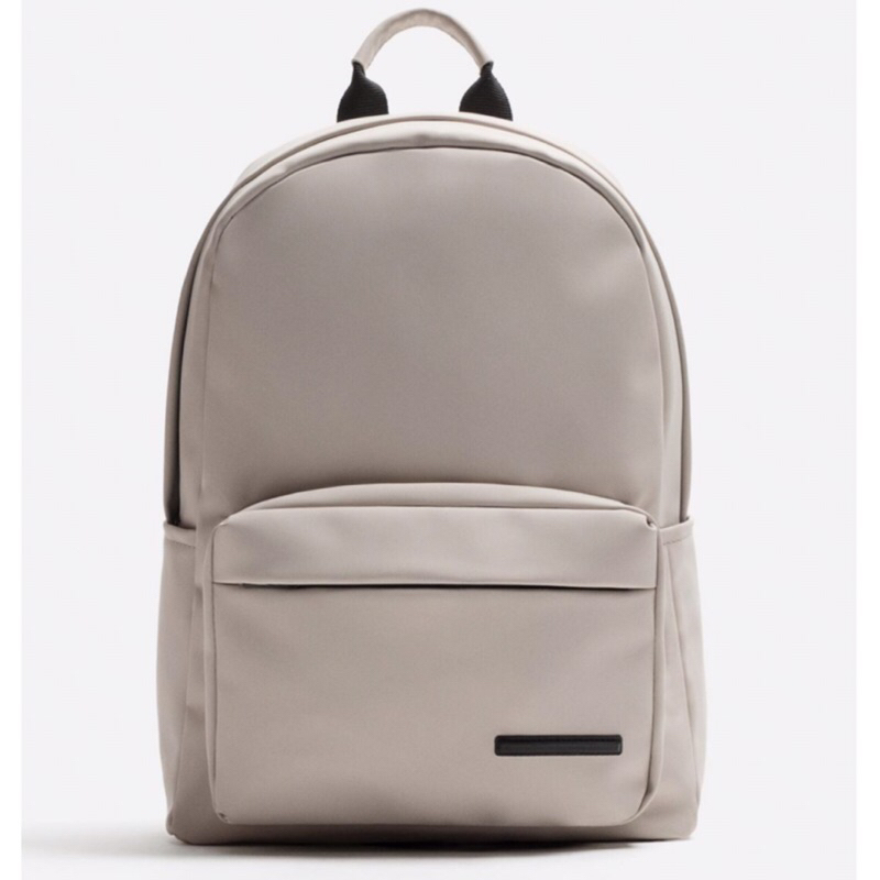 ZARA Men Rubberised Backpack Tas Ransel Pria Ecru