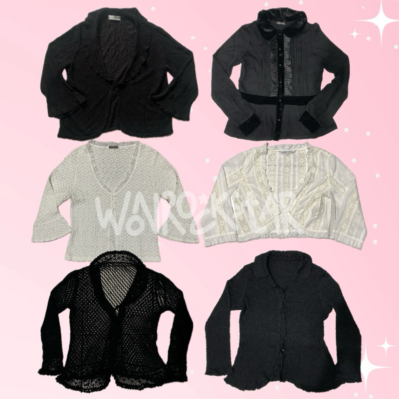 (BACA DESC) PRELOVED BAJU SWEATER CARDIGAN OUTER COQUETTE COTTAGECORE FAIRYCORE GRUNGE GOTH Y2KA