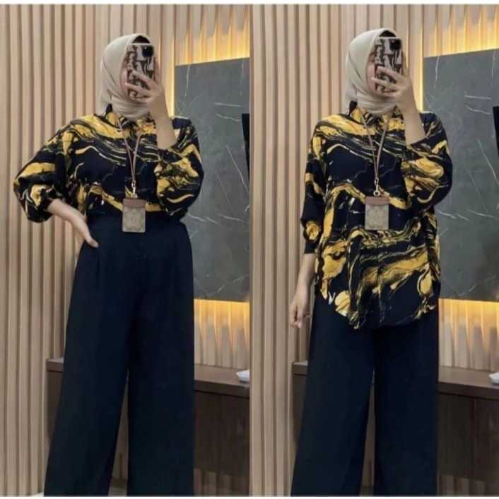 setelan wanita terbaru baju setelan wanita terbaru stelan wanita kekinian SETELAN RAYON MIX CRINKLE 