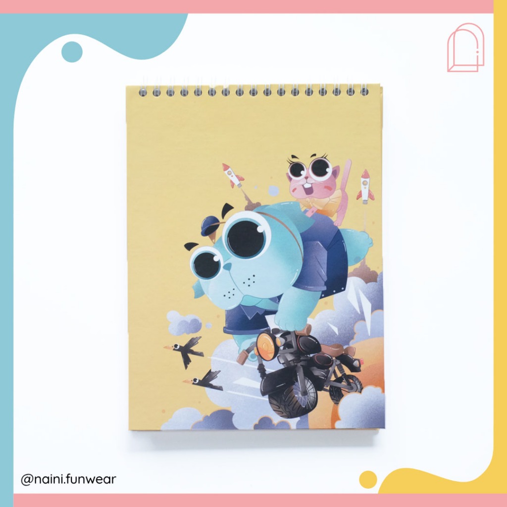 

Naini Notebook | Sketchbook | A5 - Gigi Nana Imagination Adventure