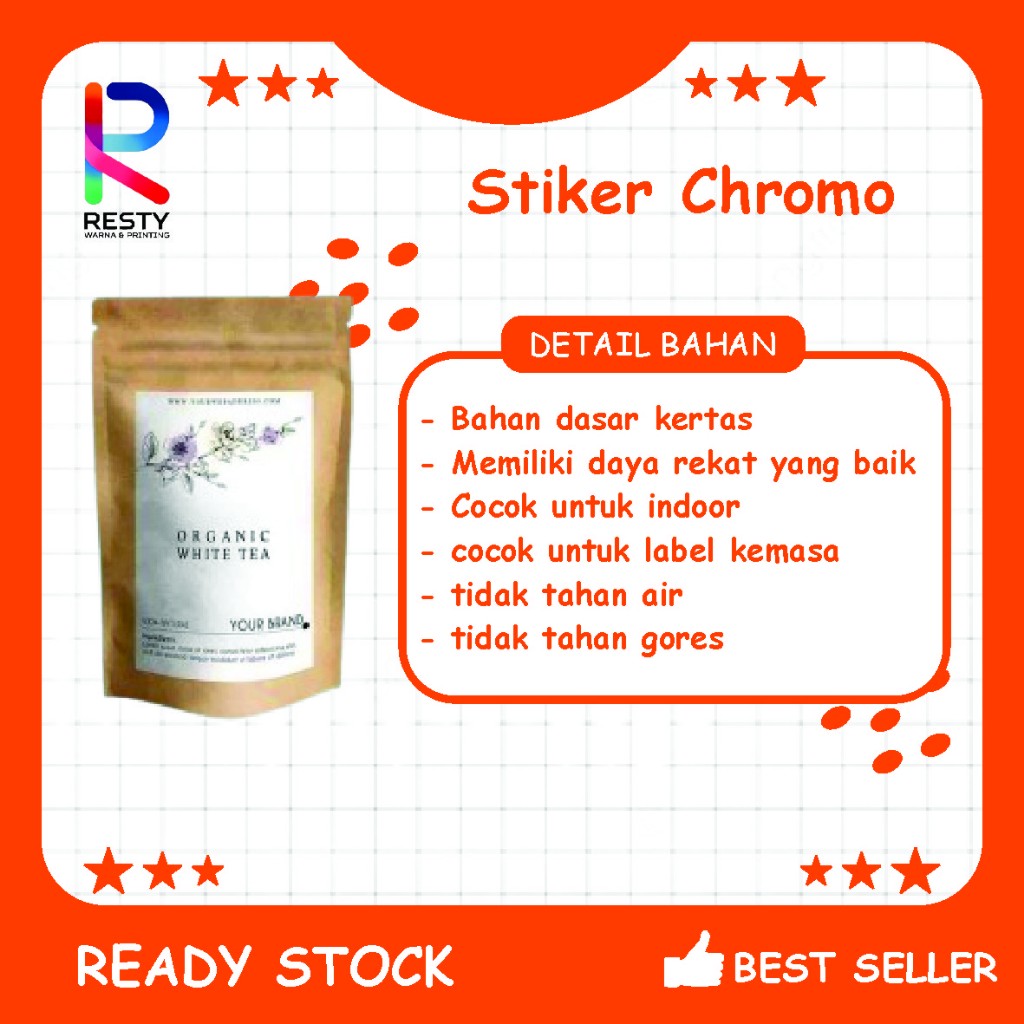 

Cetak, Print Cutting Stiker Chromo Quantac A3+ Custom