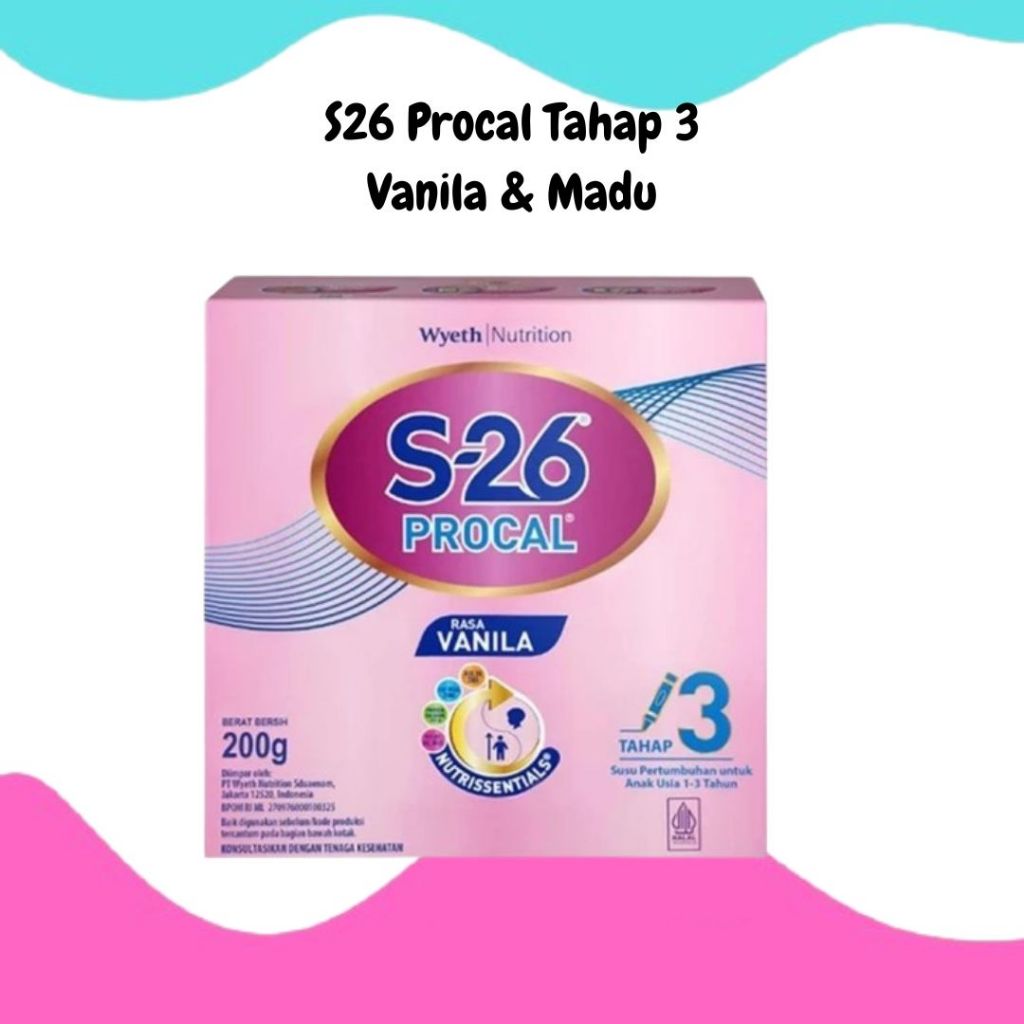 

S-26 Procal Tahap 3 Susu Pertumbuhan Anak 1-3 Tahun Vanila / Madu 200 gr