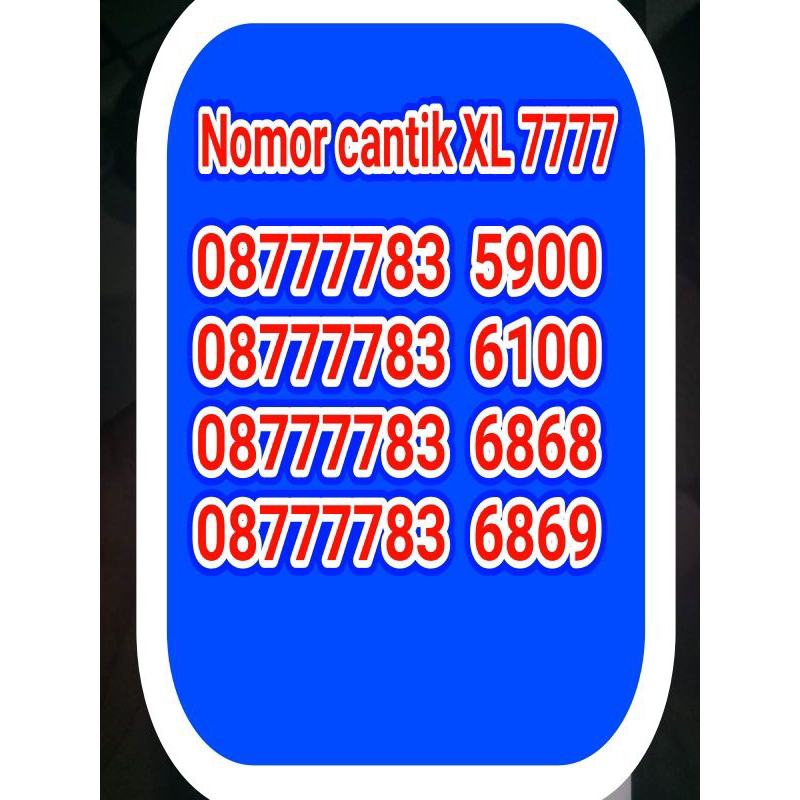 nomor cantik kartu perdana XL kwartet 77