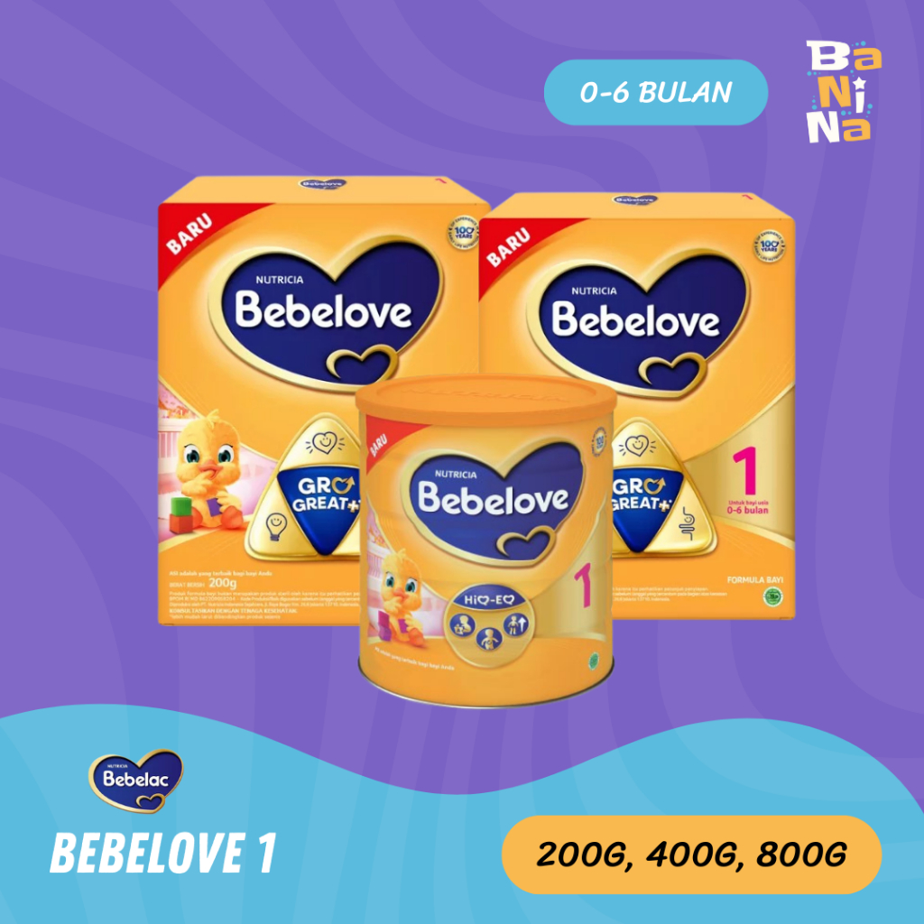 

Bebelove 1 200g, 400g, 800g Susu Formula Bayi 0-6 Bulan