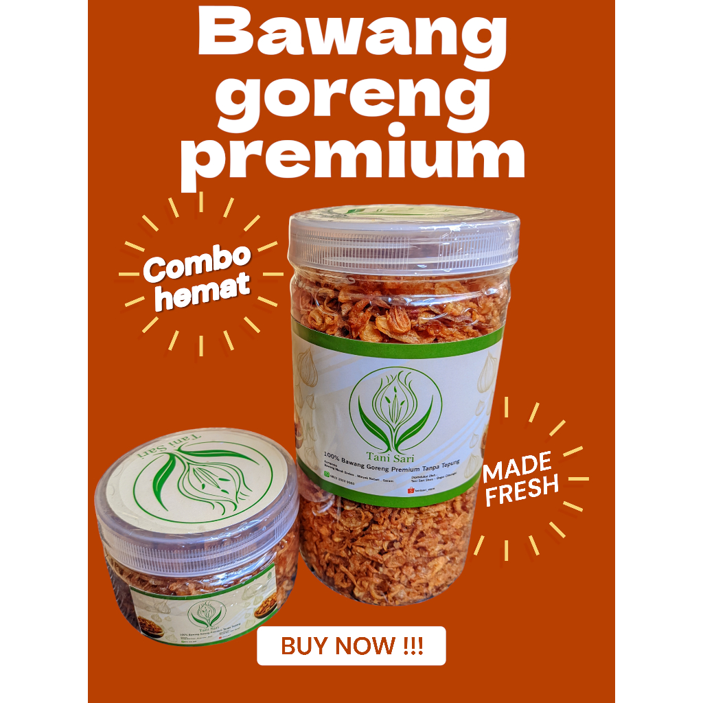 

Tanisari Bawang Goreng Premium Combo Double Hemat 340gr & 130gr