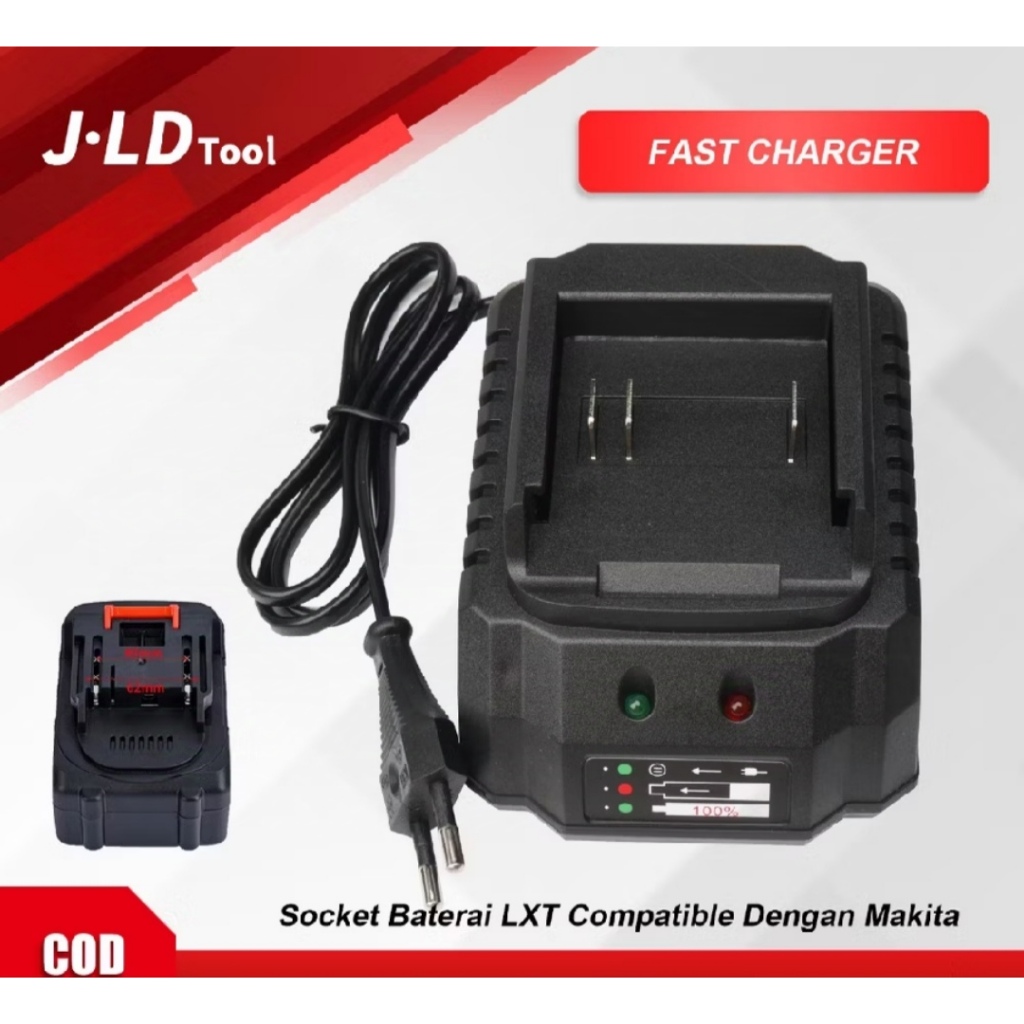 JLD charger XLT Makita Fast charging - Adaptor cas cas'an bor gerinda impact baterai tipe xlt