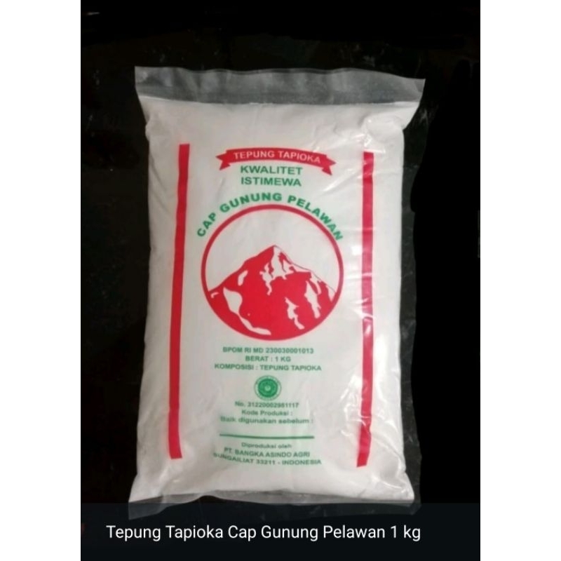 

TEPUNG TAPIOKA CAP GUNUNG PELAWAN 1 KG