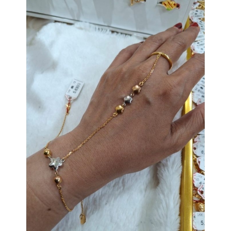 Cincin + Gelang rantai emas 70 bintang