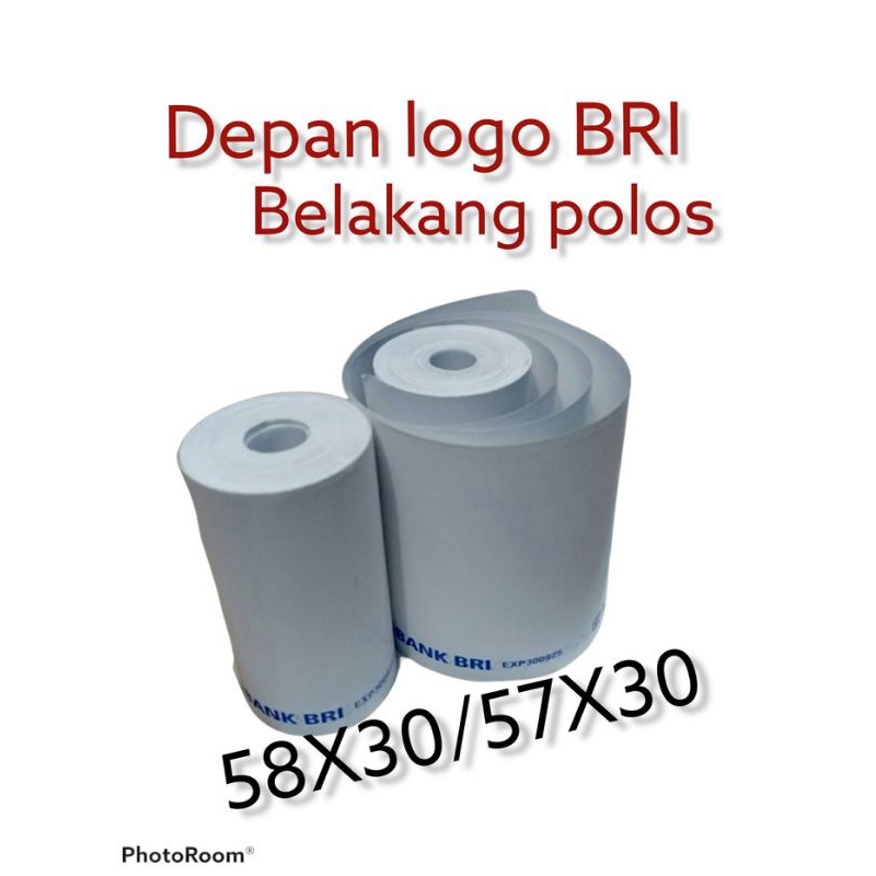 

kertas kasir thermal ecd logo bank BRI 58/57×30 dan 58/57×33 printer ukuran 58mm