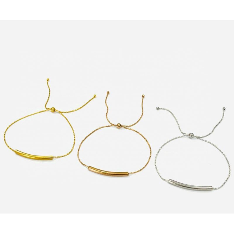 Gelang serut Motif Bambu Titanium Anti Karat & Anti Luntur