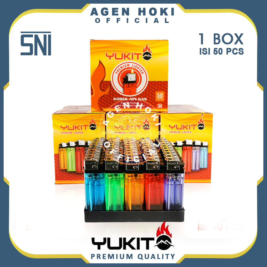 Korek Api Gas NAGOYA / YUKITO 1 Box Isi 50 Pcs - Korek Api/Korek Gas/Pemantik Api/Korek Pedagang