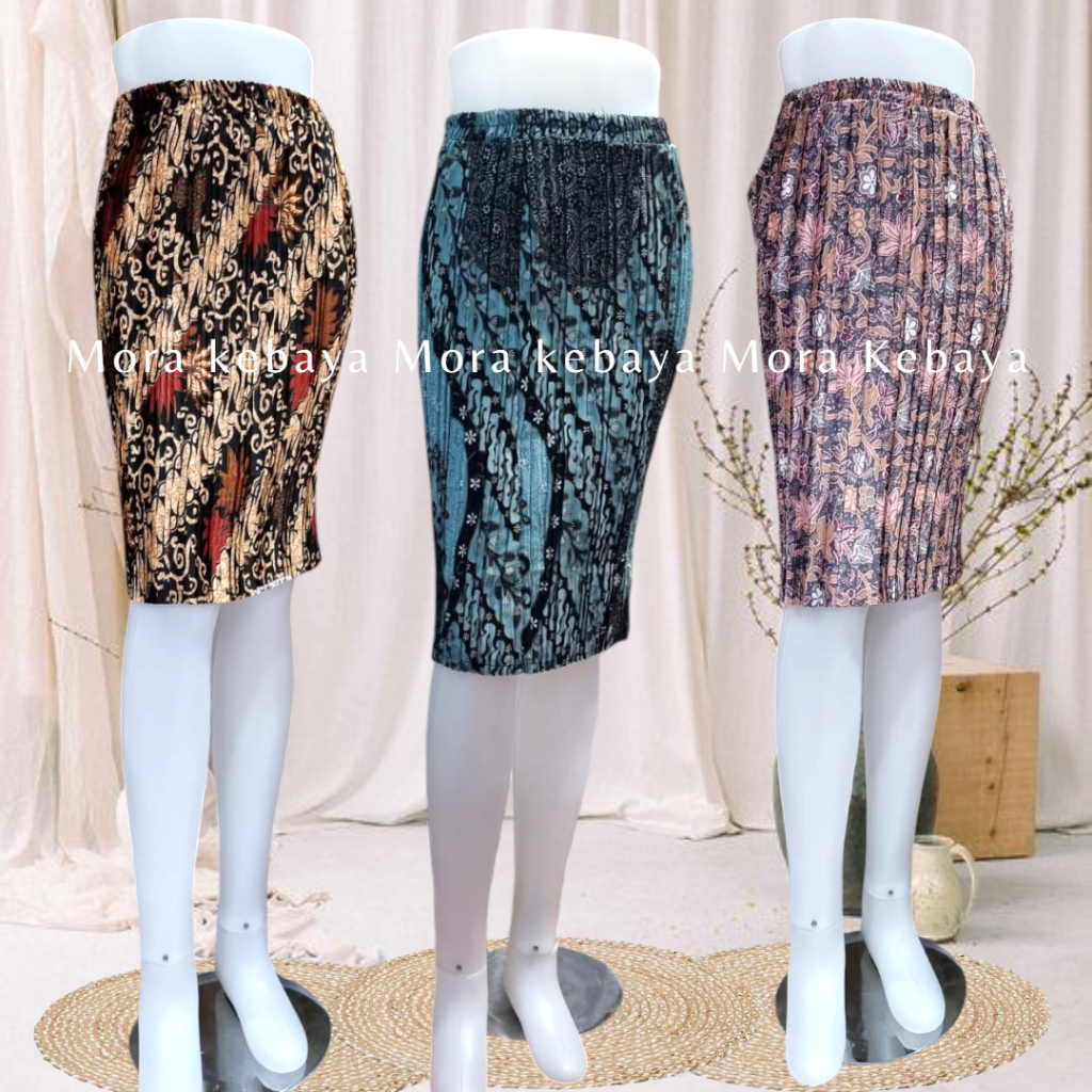 (COD) Real pict _Plisket Batik pendek_Rok kebaya batik _ bawahan kebaya _ rok plisket kebaya pendek