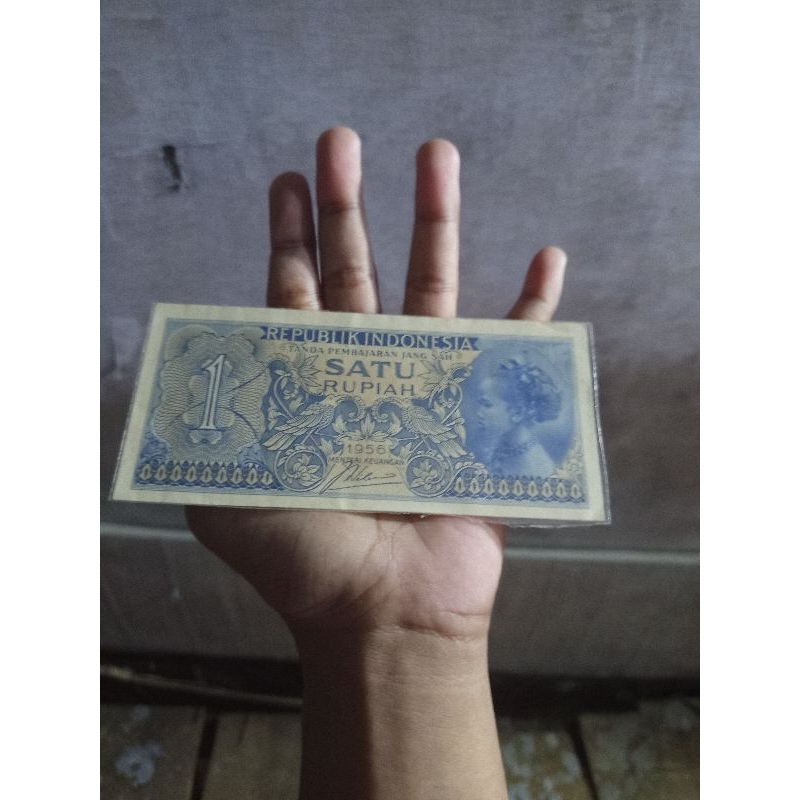 uang jadul 1 rupiah 1956