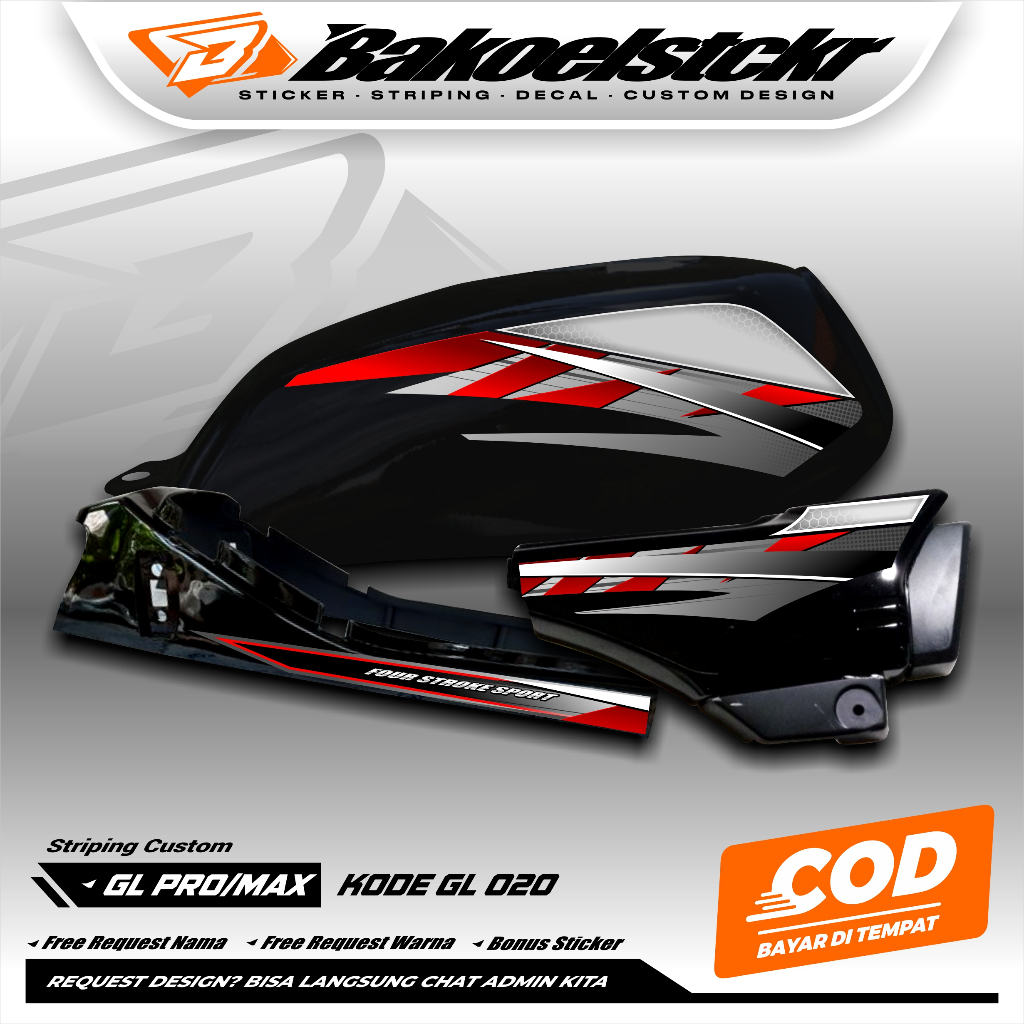 STRIPING GL PRO/MAX CUSTOM - STRIPING GL PRO CUSTOM VARIASI - STRIPING GL HOLOGRAM - GL KODE 020