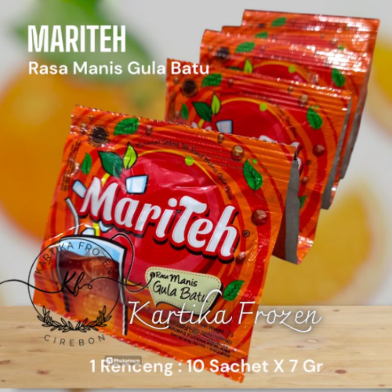 

MARITEH GULA BATU, MINUMAN SERBUK TEH RASA MANIS GULA BATU RENCENG, 10 Sachet X 7 Gram