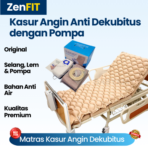 ZenFit Kasur Dekubitus Angin dengan Pompa Matras Anti Dekubitus Kasur Angin Decubitus Bed Anti Decub