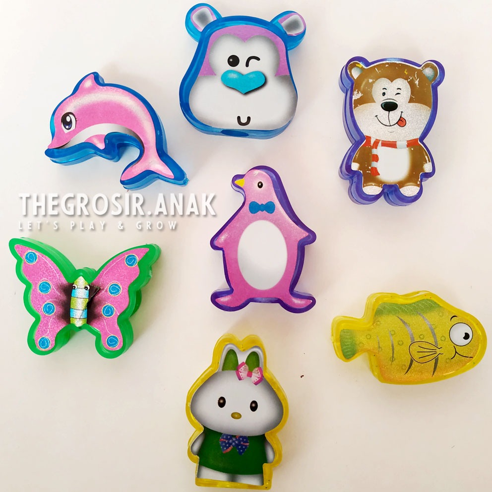 

TGT Serutan Pensil Warna RANDOM Rautan Bentuk Bear Kupu Penguin Kelinci Ikan