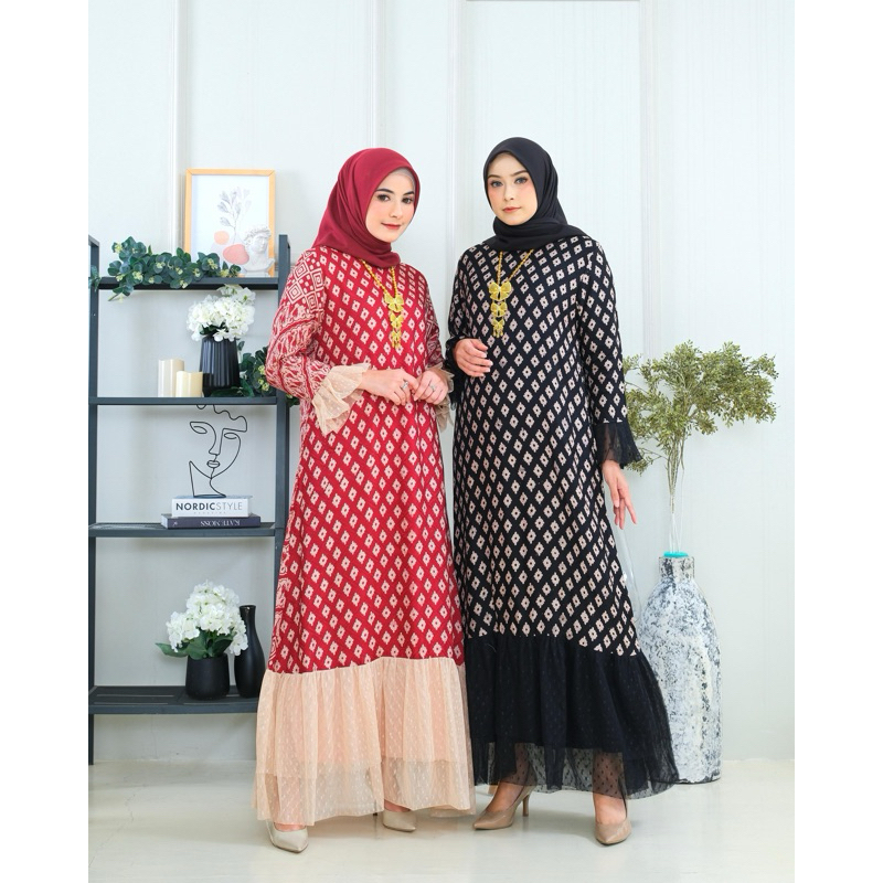 RANJANA DRESS BATIK / GAMIS VISCOSE / GAMIS PESTA