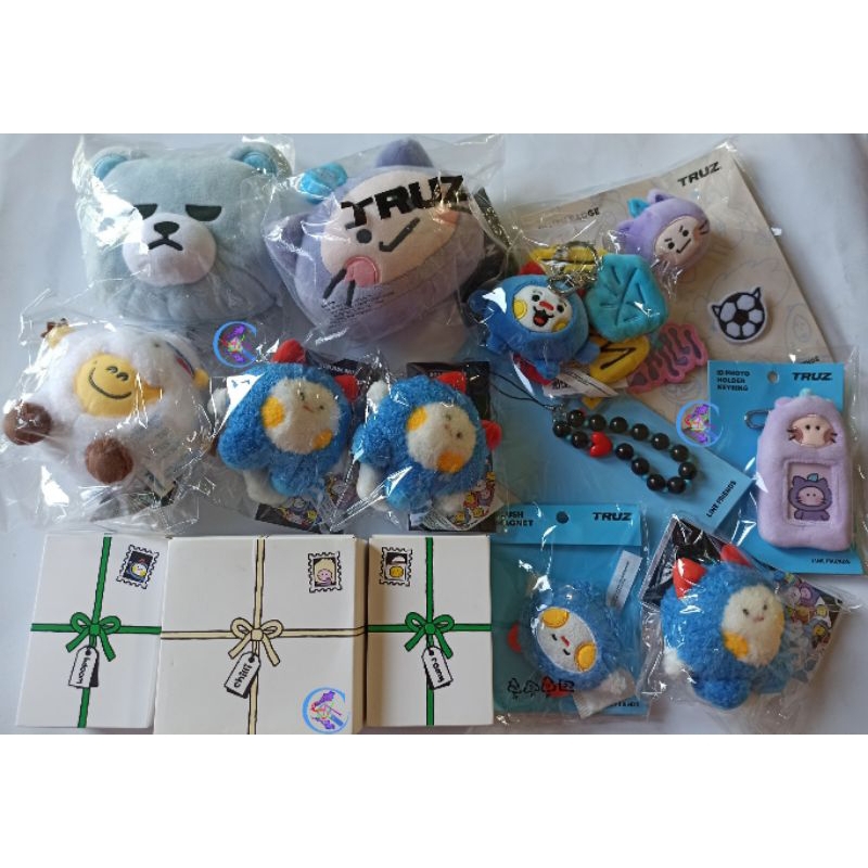 TRUZ LINE FRIENDS TREASURE OFFICIAL CHILLI ROMY HIKUN WOOPY KRUNK PEN GEL CHILLI PLUSH KEYRING WOOPY