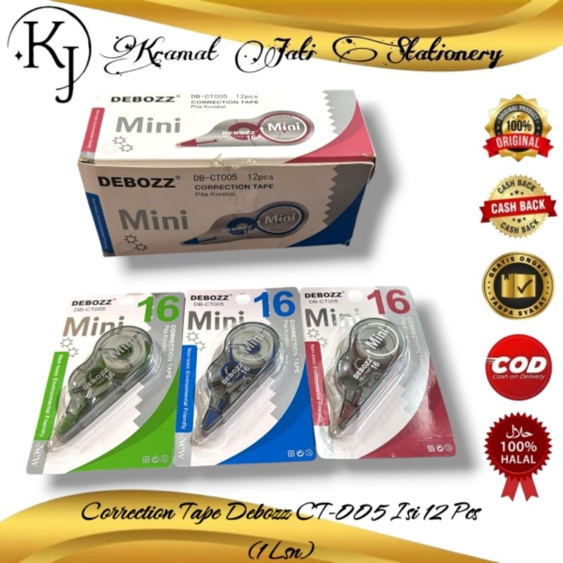 

Correction Tape Debozz CT-005 Isi 12 Pcs (1 Lusin)