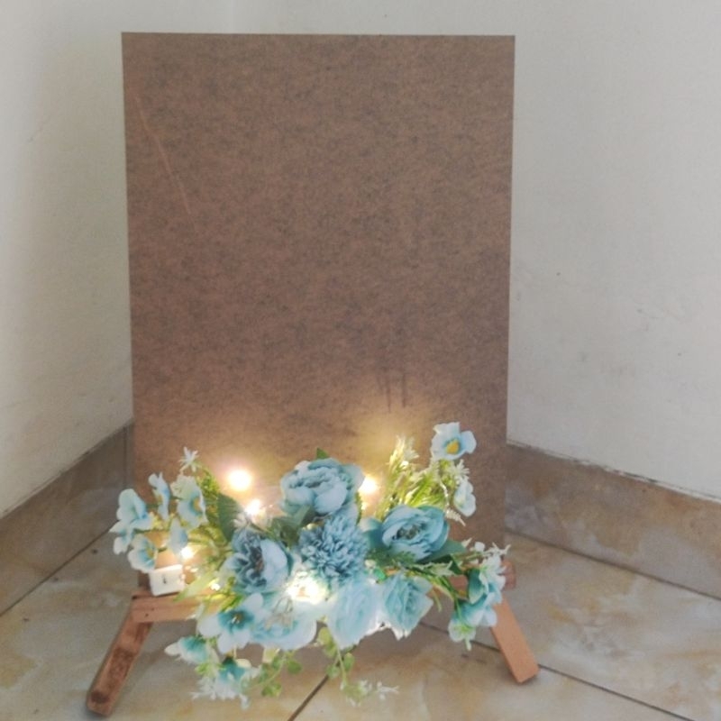 Akrilik/Acrylic Bunga Stand Ukuran A3 Buket Bunga Artificial LAMPU LED Ukiran/engrave