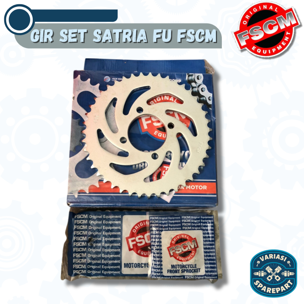 Gir Set Roda Gir + Rantai Gear & Chain Set Suzuki Satria FU Merk FSCM