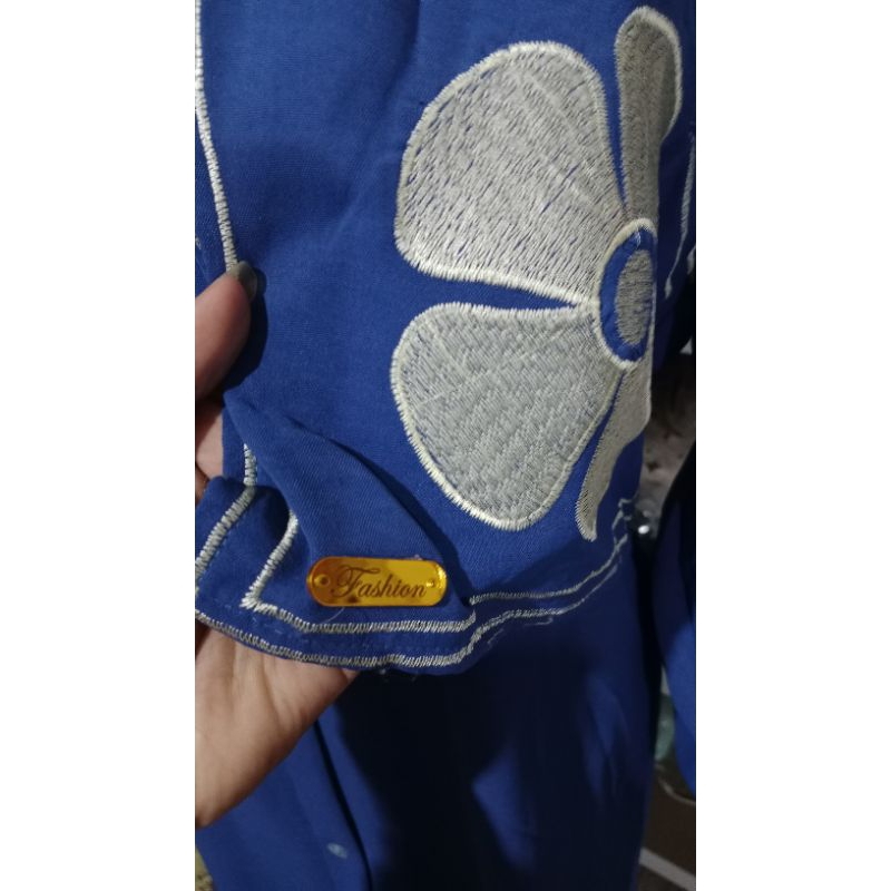 Gamis kringkel kerah bordir