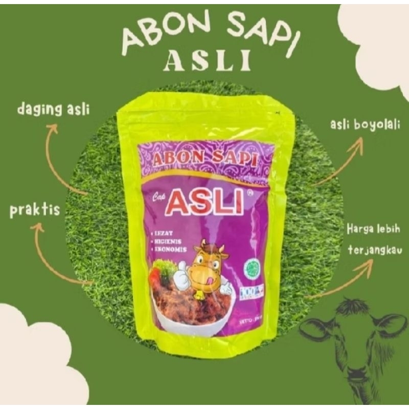 

ABON SAPI ASLI produksi boyolali dengan kemasan 250 gram.