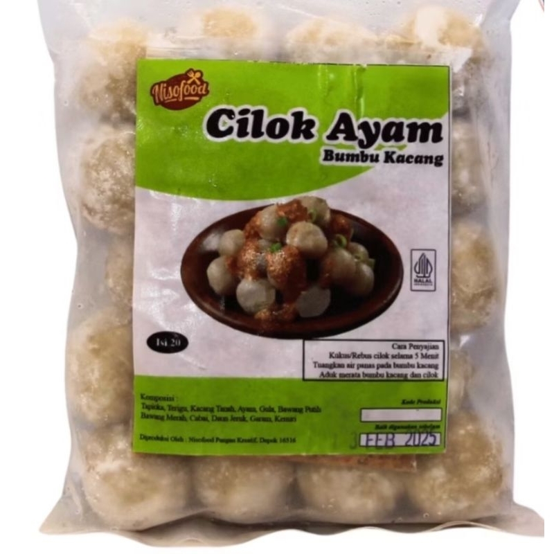

Baru!Cilok frozen isi Ayam plus bumbu kacang