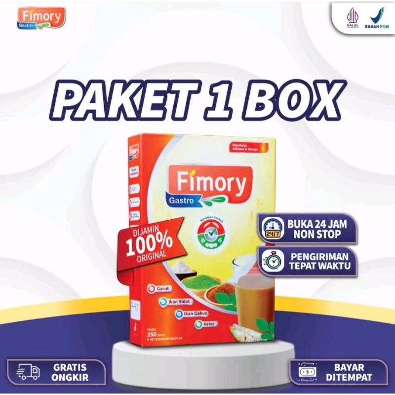 

FIMORY GASTRO - Sereal Minuman Umbi Garut Atasi Maag Gerd Asam Lambung 1 box isi 250 gram