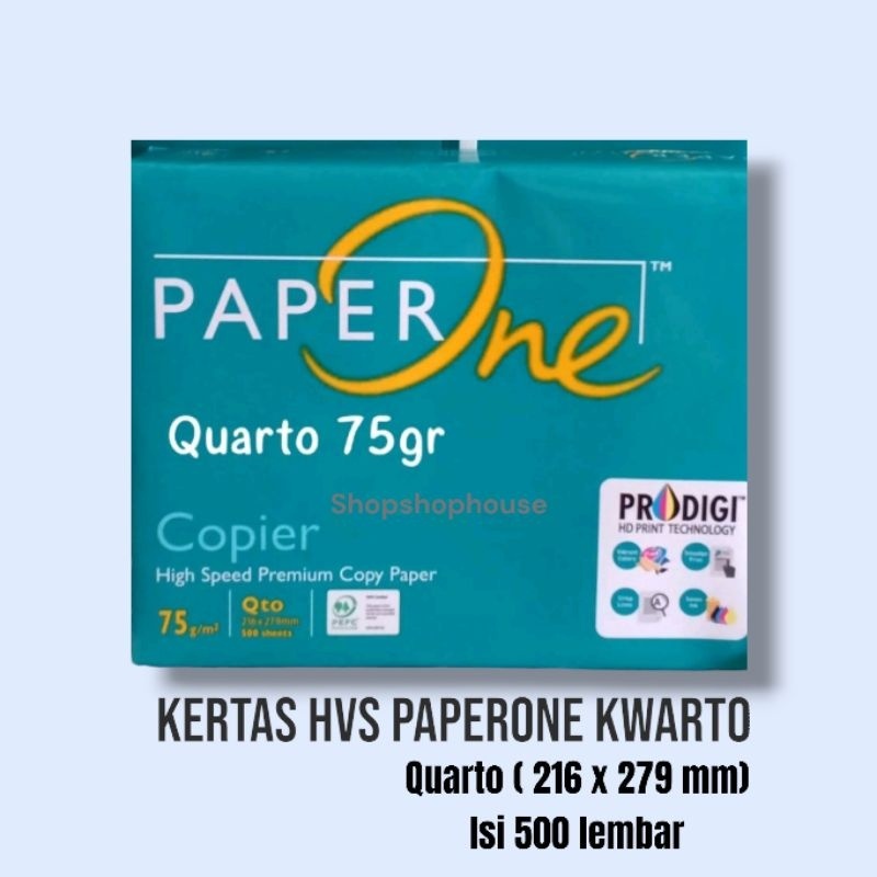 

PaperOne Kertas HVS Quarto Q4 75gsm paper one 75 gsm kwarto