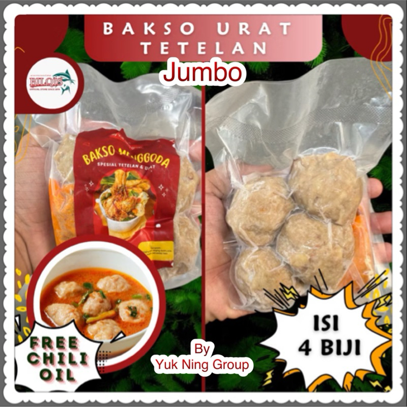 

Bakso Menggoda ( Bakso Urat Tetelan Jumbo 4pcs) Chili Oil by Yuk Ning Group