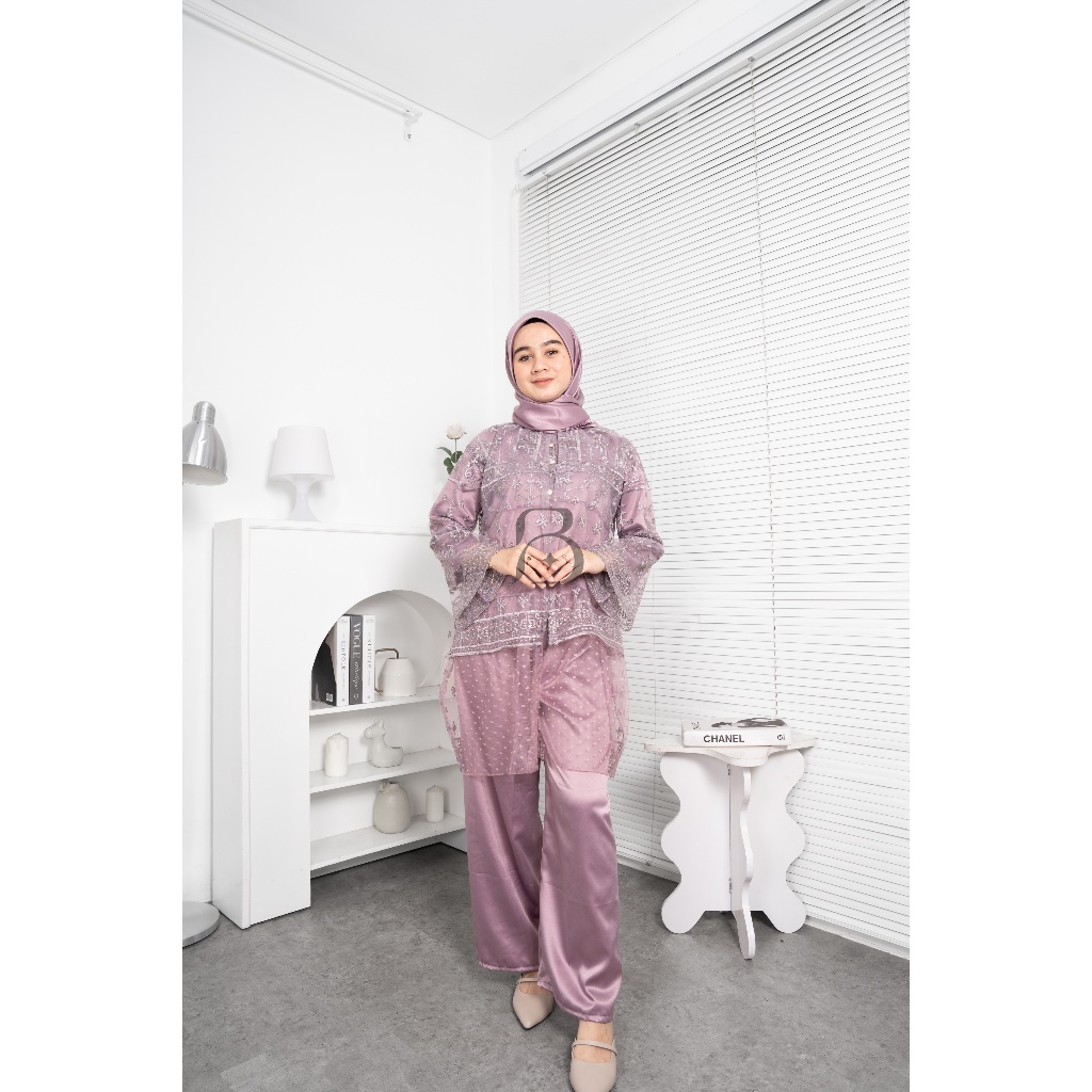 ADARA SET (ATASAN CELANA OUTER) FREE HIJAB SIZE M L XL XXL LD 100 - 120 CM OUTFIT SETELAN CELANA WAN