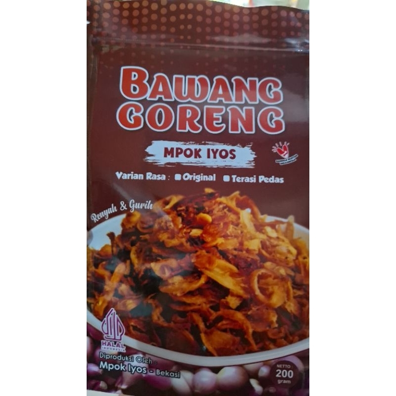 

BAWANG GORENG MPOKIYOS Gurih renyah 200gr