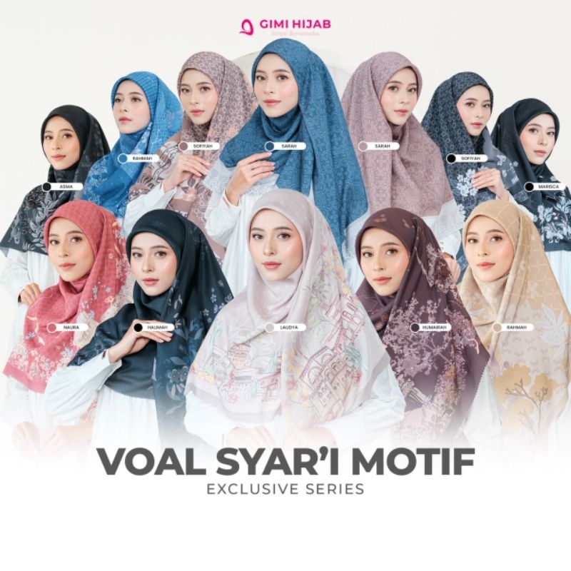 Voal Syar'i Motif Hijab by Gimi Hijab Segi Empat