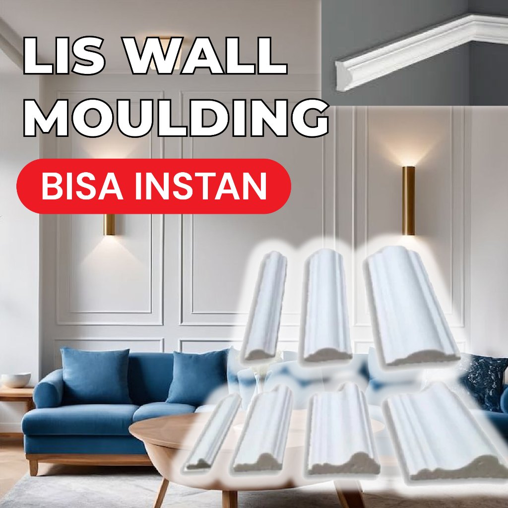 List Wall Moulding PVC Ukiran Dinding Lis Dinding Molding Candi 2.9 Meter