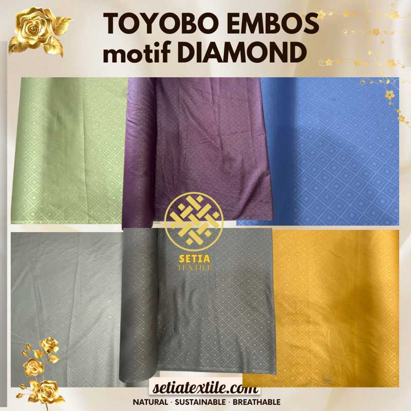 Kain Koko Sultan TOYOBO EMBOS Original | Motif DIAMOND | Lebar  150cm