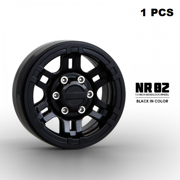 RC CAR AUSTAR 1.9 NR02 BEADLOCK WHEELS (BLACK) 2PCS