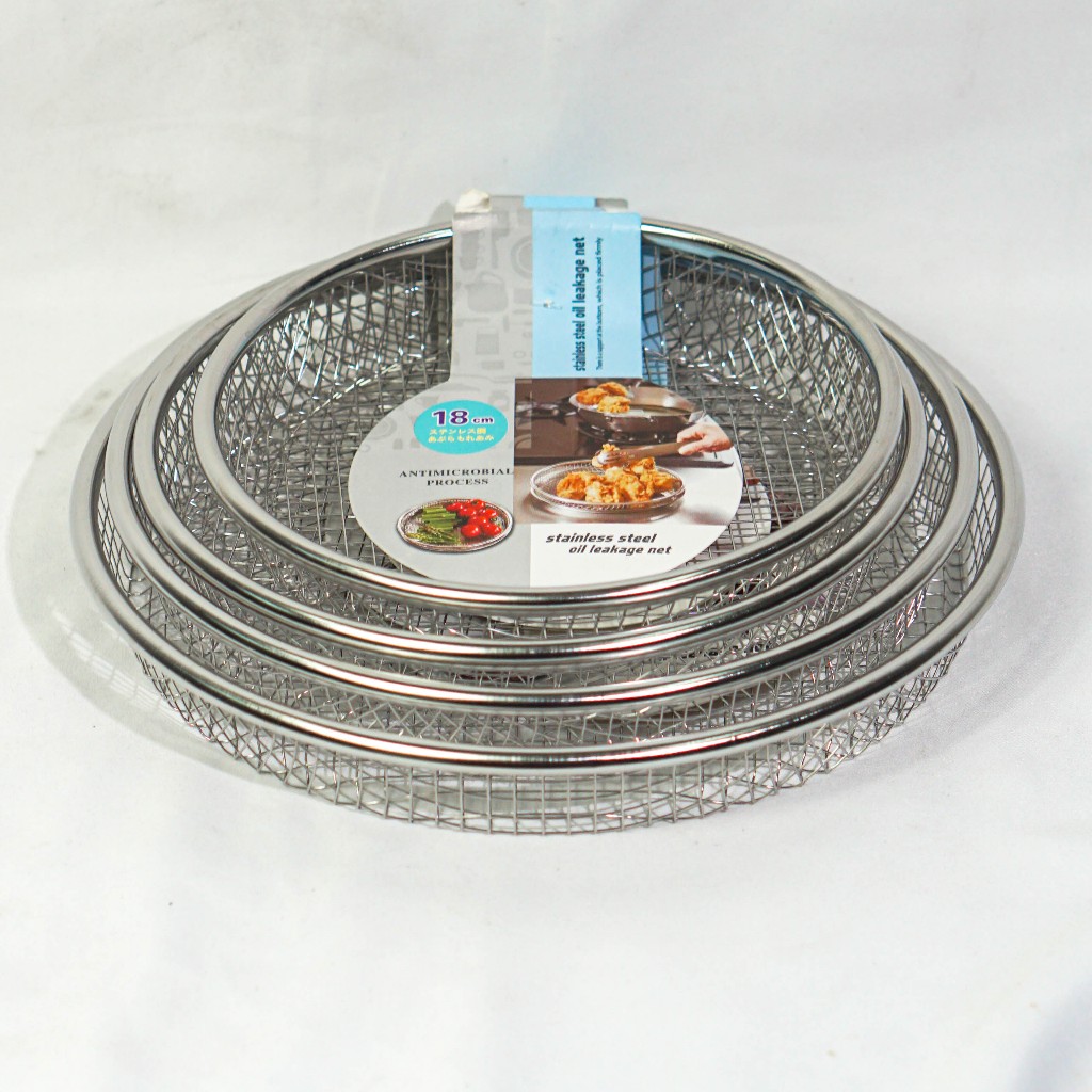 Oil Strainer Cooling Round Peniris Minyak Goreng Saringan Tirisan Bulat Gorengan Tebal Berkualitas