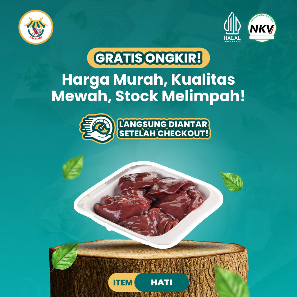 

Hati Ayam 500gr & 1000gr | Halal, Sehat, & Premium