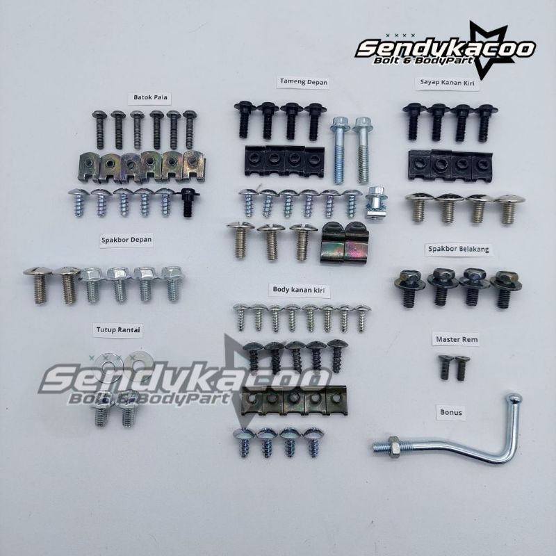 baut Blade lama 110 / baut Honda Blade 110 / baut full body Honda Blade lama 110 terlengkap