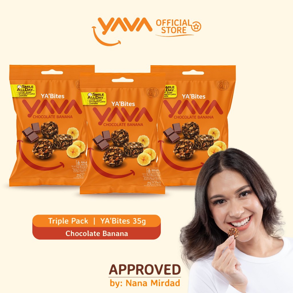 

YAVA Triple Pack YA'Bites Chocolate Banana (3 x 35g)