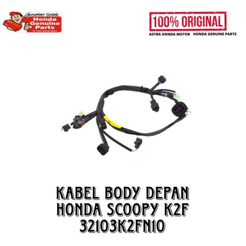 Kabel Body Depan Honda Scoopy K2F - 32103K2FN10 - Sub Harness Front Scoopy K2F - Kabel Body (Wire Ha