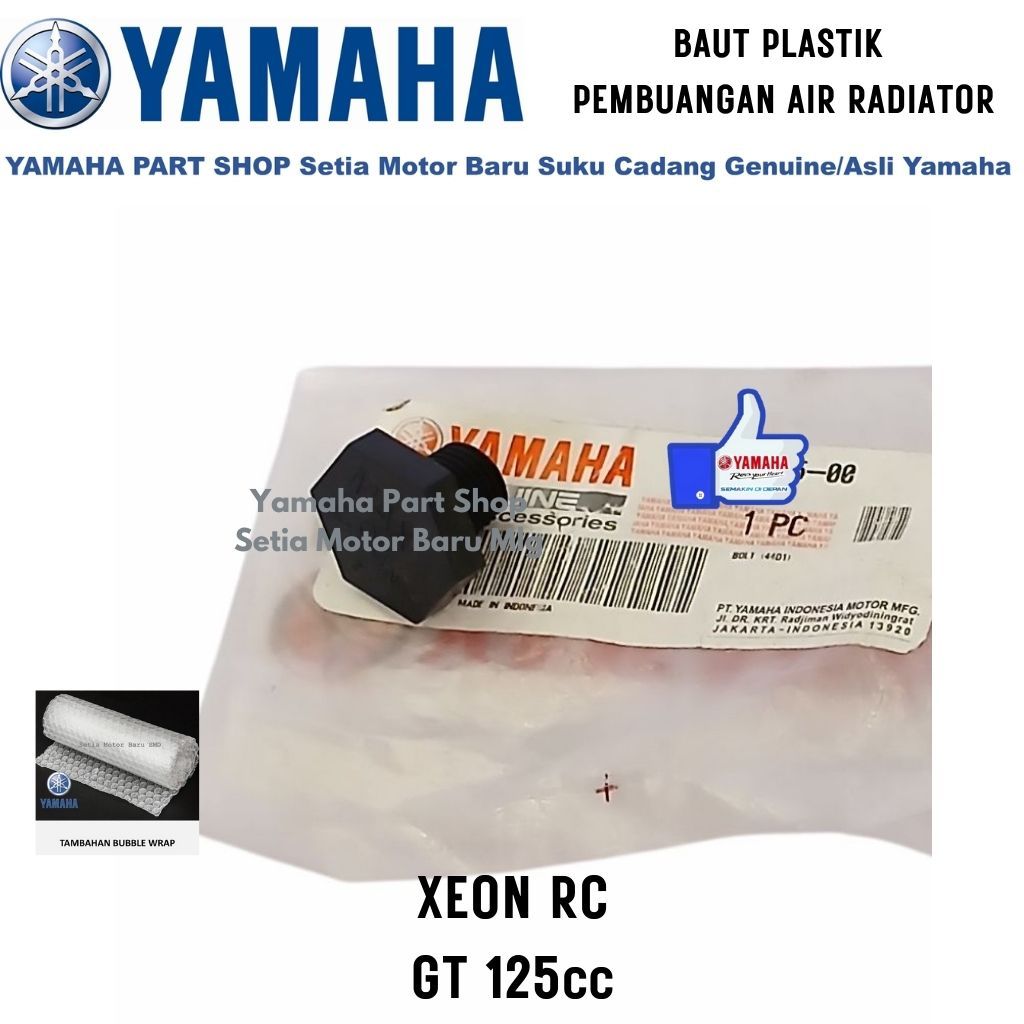Baut Plastik Pembuangan Air Radiator Xeon Rc Gt 125 Asli Yamaha Cabang Setia Motor Baru