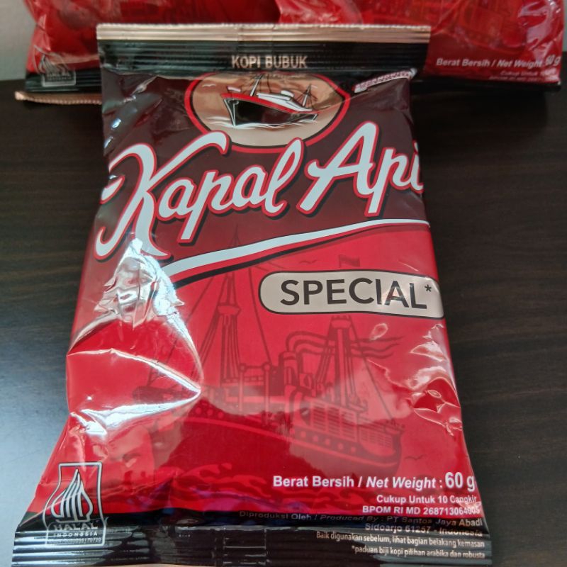 

Kopi Hitam Kapal Api Special 1 sachet 60 GR exp panjang