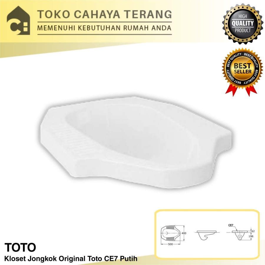 Kloset Jongkok Toto CE7 Putih / Kloset Jongkok Original Toto / Kloset