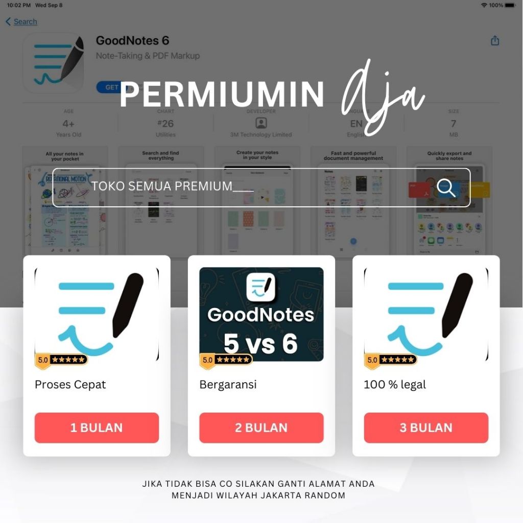 Termurah Goodnotes 6 | Goodnotes 5 Lifetime - Legal Termurah (Ios / Iphone/ Ipad / Mac / Android)