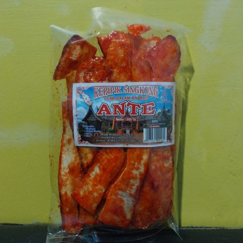 

Keripik Singkong Luar Dalam Balado ANTE 200 Gram