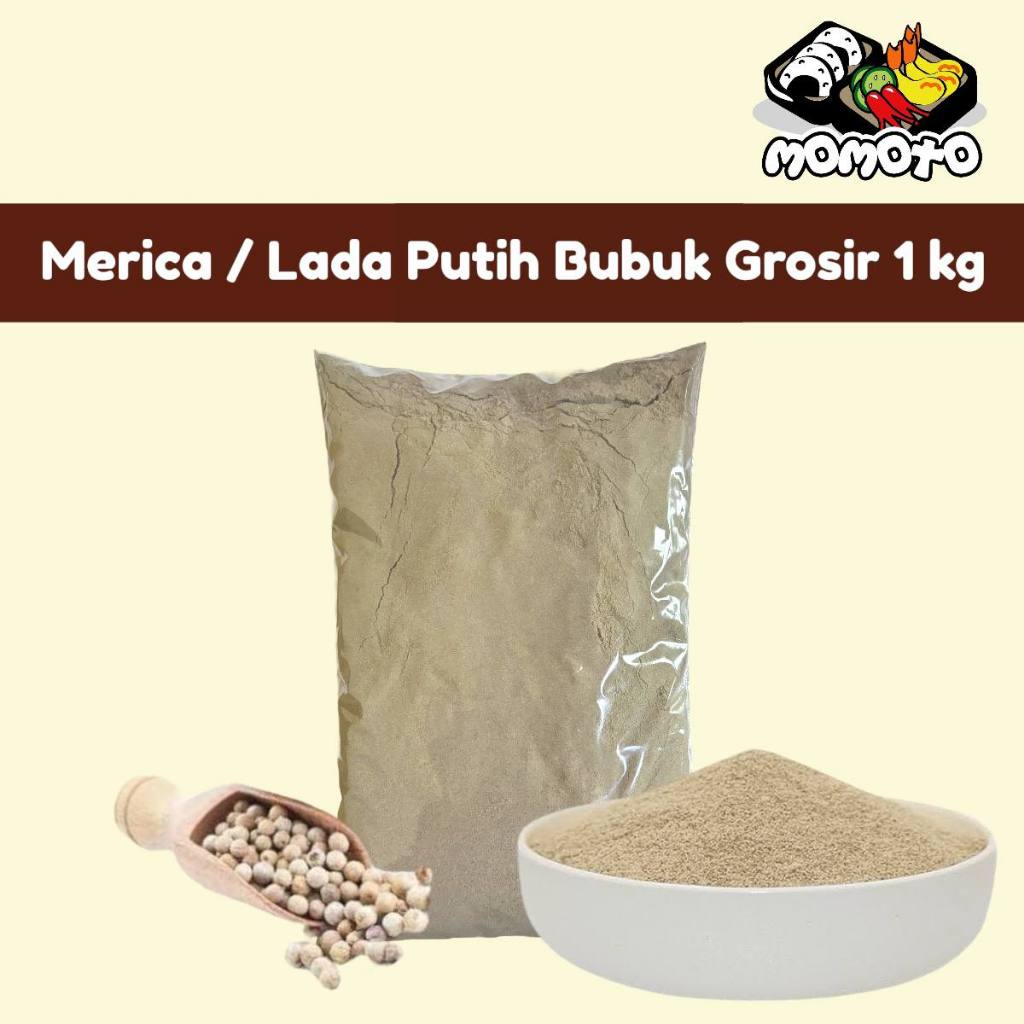 

Momoto Merica / Lada Putih Bubuk 1 kg Grosir Halal Ekonomis Horeca